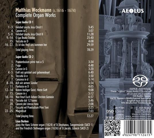 Complete Organ Works - CD Audio di Matthias Weckmann,Leon Berben - 2