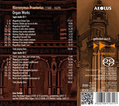 Wenn Mein Stundlein Vorhanden Ist - CD Audio di Hieronymus Praetorius,Leon Berben - 2