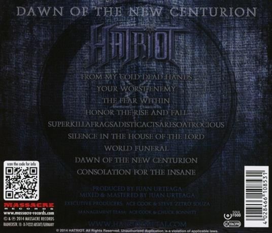 Dawn of the New Centurion - CD Audio di Hatriot - 2