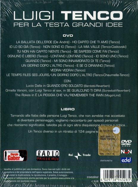 Luigi Tenco. Per la testa grandi idee (DVD) - DVD di Luigi Tenco - 2
