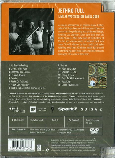 Jethro Tull. Live at AVO Session Basel (DVD) - DVD di Jethro Tull - 2