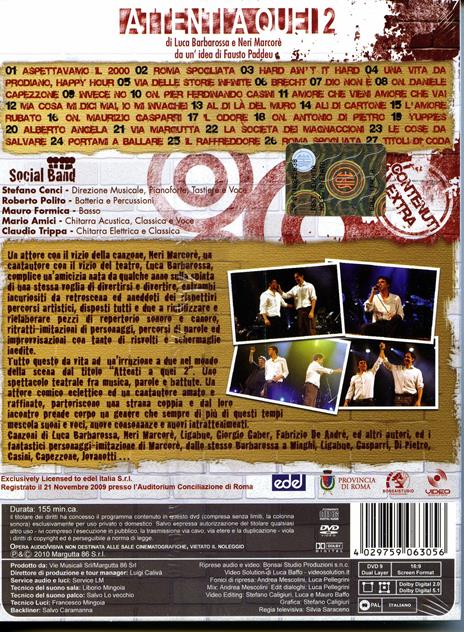Attenti a Quei 2 - CD Audio + DVD di Luca Barbarossa,Neri Marcorè - 2