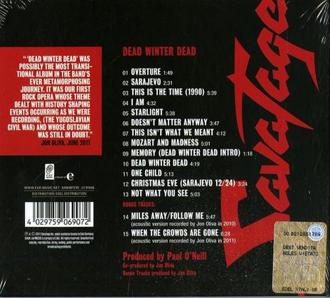 Dead Winter Dead - CD Audio di Savatage - 2