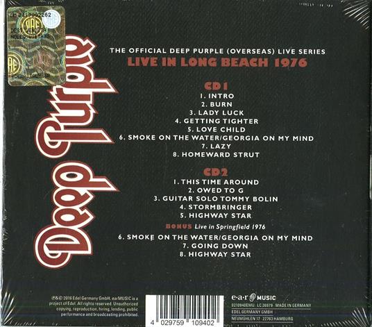 Long Beach 1976 - CD Audio di Deep Purple - 2