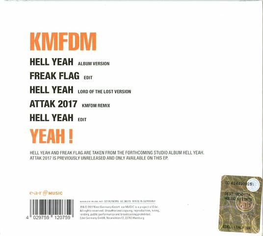 Yeah! Ep - CD Audio di KMFDM - 2