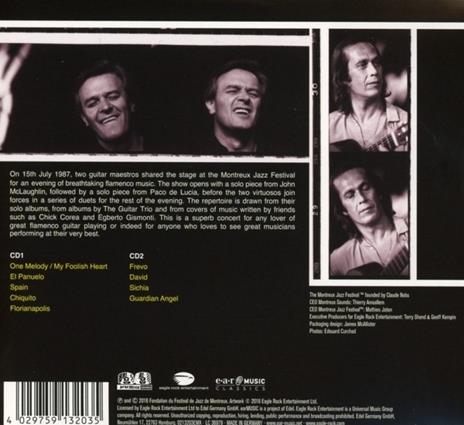 Paco and John Live at Montreux 1987 - CD Audio di Paco De Lucia,John McLaughlin - 2