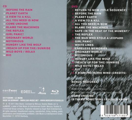 A Diamond in the Mind. Live 2011 (CD + Blu-ray) - Duran Duran - CD | IBS