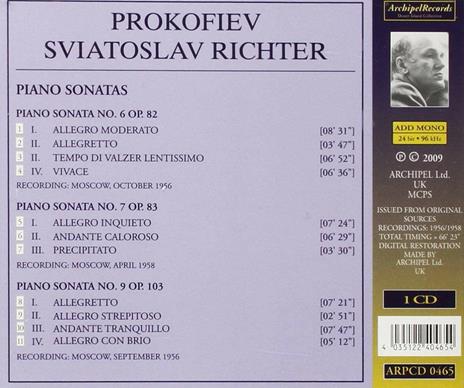 Piano Sonates No.6, 7 & 9 - CD Audio di Sergei Prokofiev - 2