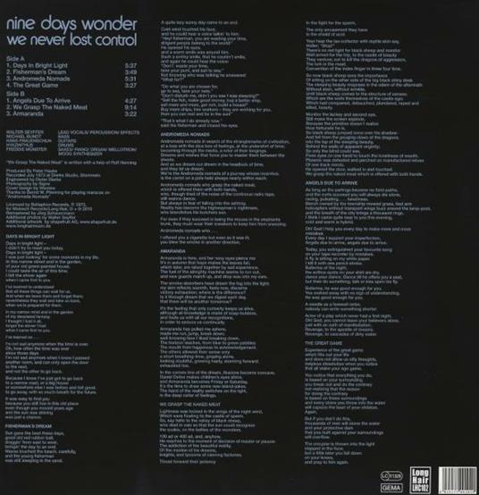 We Never Lost Control - Vinile LP di Nine Days Wonder - 2
