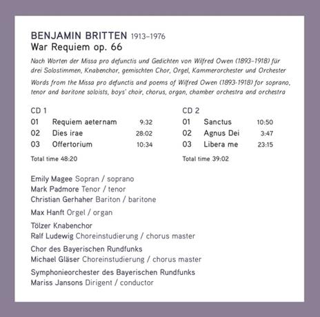 War Requiem Op.66 - CD Audio di Benjamin Britten - 2