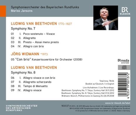 Sinfonie n.7, n.8 - CD Audio di Ludwig van Beethoven,Mariss Jansons - 2