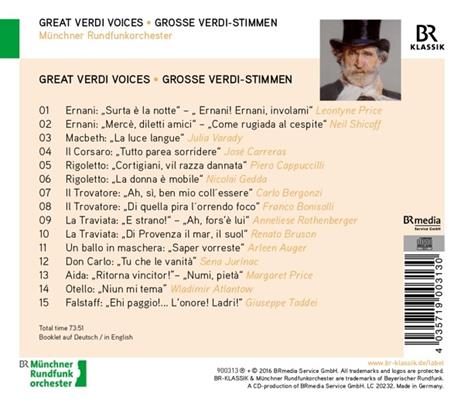 Great Voices - CD Audio di Giuseppe Verdi,Nicolai Gedda,Leontyne Price,Carlo Bergonzi,Piero Cappuccilli,Renato Bruson - 2