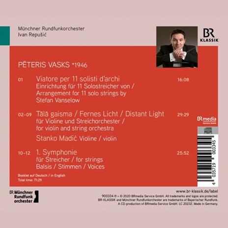 Viatore - Distant Light - Voices - CD Audio di Peteris Vasks,Ivan Repusic - 2