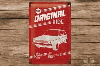 Cartello Tin Sign 20 x 30cm VW Golf - The Original Ride, 30x0x20 cm - 2