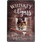 Cartello Tin Sign 20 x 30cm Whiskey, 30x0x20 cm