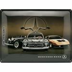 Cartello Tin Sign 30 x 40 cm Mercedes-Benz - 3 Cars