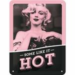Cartello Tin Sign 15 x 20cm Marilyn - Some Like It Hot, 20x0x15 cm