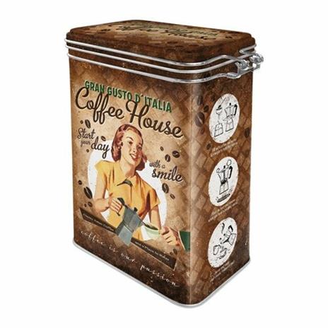 Scatola con chiusura ermetica Clip Top Box Coffee House, 11x18x8 cm