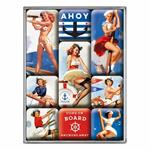 Set di 9 magneti Pin Up - Ahoy, 9x2x7 cm