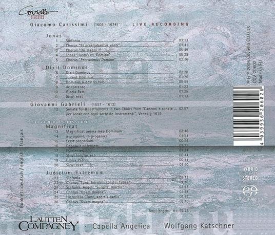 Magnificat-Jonas-Dixit Do - SuperAudio CD di Giacomo Carissimi - 2