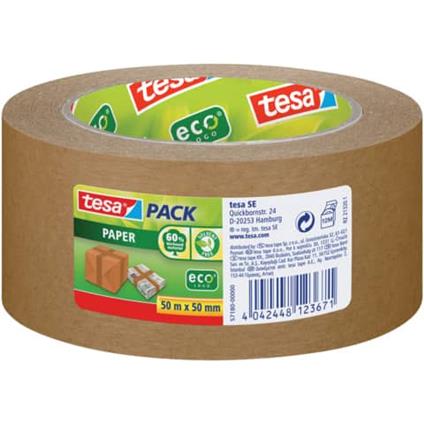 Nastro da imballo tesa tesapackÂ® Carta ecoLogoÂ® 50 mm x 50 m marrone 57180-00000-03