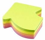 Cubo sagomato Freccia da 200 sticky notes adesivi fluo - 70x70