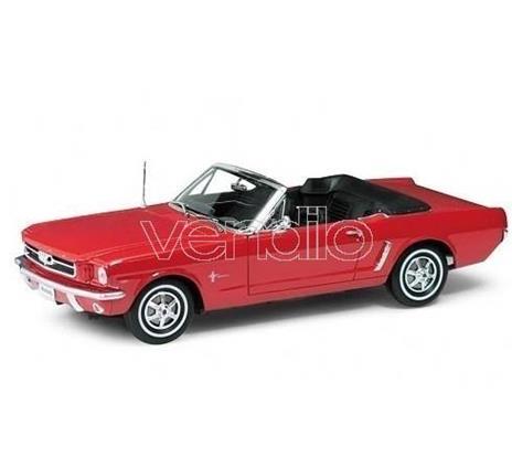 Welly 2519 Ford Mustang Cabrio Rossa Convertibile 1964 1:18 Modellino Welly By Replicars