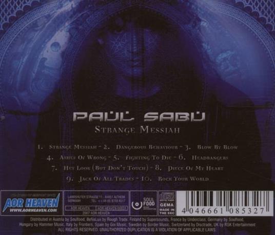 Strange Messiah - CD Audio di Paul Sabu - 2