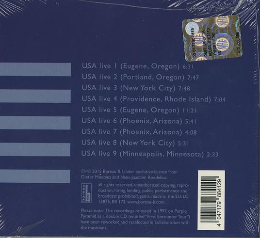 USA Live - CD Audio di Cluster - 2