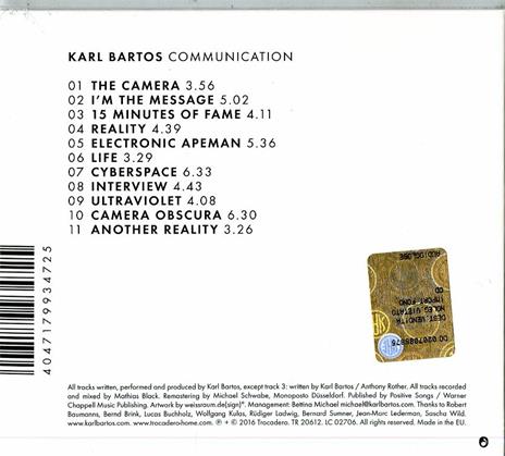 Communication - CD Audio di Karl Bartos - 2
