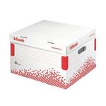 Scatola archivio Esselte SPEEDBOX con coperchio integrato bianco/rosso 32,5x26,3x36,7 cm - 623912 (Conf.15)