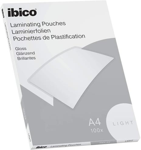 Ibico Basics Confezione da 100 Buste per Plastificazione a Caldo, Leggere, con Finitura Lucida, in Formato A5, Spessore di 2 x 125 Micron, 154 mm x 216 mm x 3 mm, Trasparente - 2