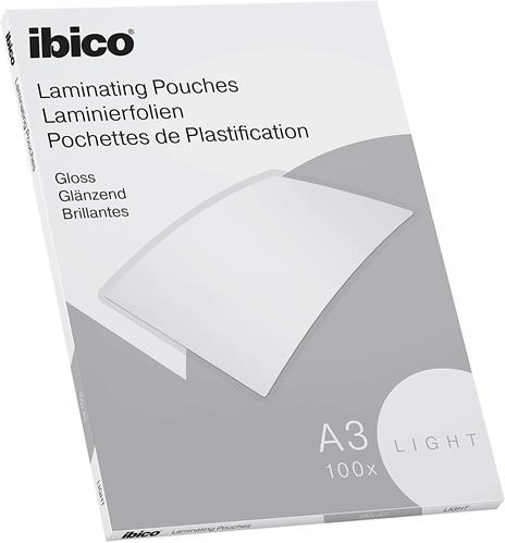 Ibico Basics Confezione da 100 Buste per Plastificazione a Caldo, Leggere, con Finitura Lucida, in Formato A5, Spessore di 2 x 125 Micron, 154 mm x 216 mm x 3 mm, Trasparente - 3