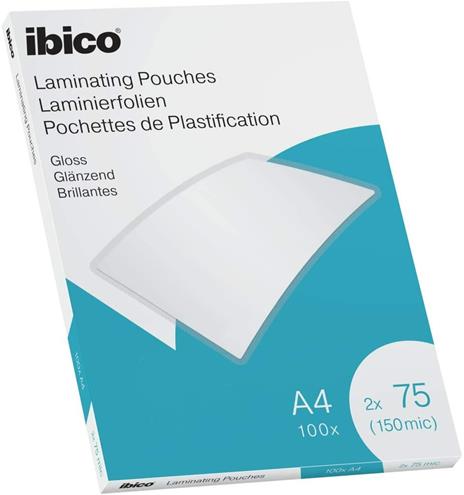 Ibico Basics Confezione da 100 Buste per Plastificazione a Caldo, Leggere, con Finitura Lucida, in Formato A5, Spessore di 2 x 125 Micron, 154 mm x 216 mm x 3 mm, Trasparente - 5