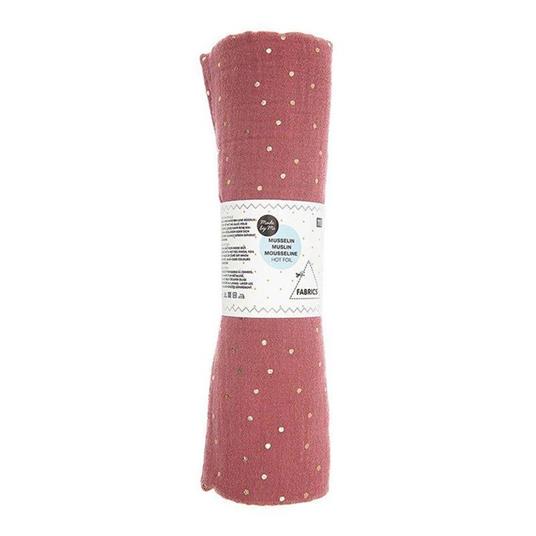 Mussola stropicciata rosa antico 130X50cm - 2