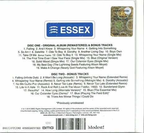 Essex - CD Audio di Alison Moyet - 2