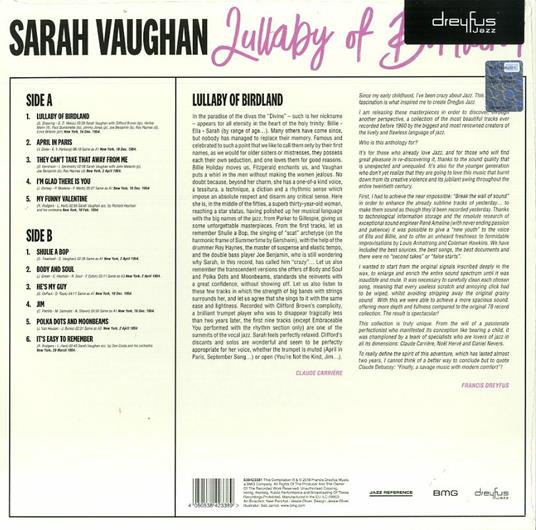 Lullaby of Birdland - Vinile LP di Sarah Vaughan - 2