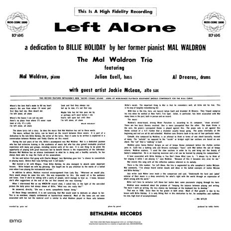 Left Alone - Vinile LP di Mal Waldron - 4