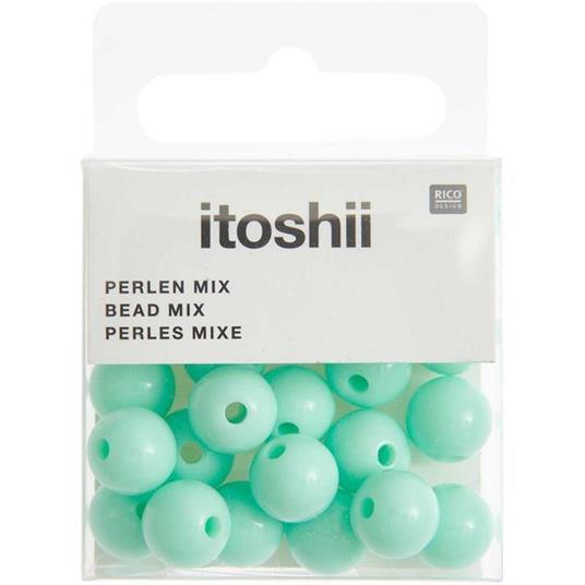 24 perle rotonde 10 mm - Menta