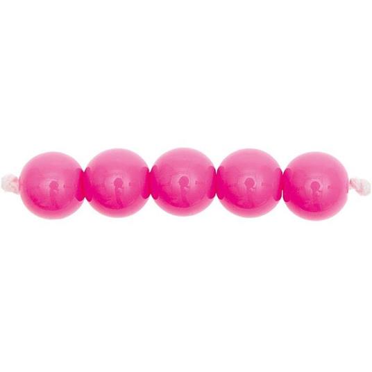 24 perle rotonde 10 mm - fucsia - 2