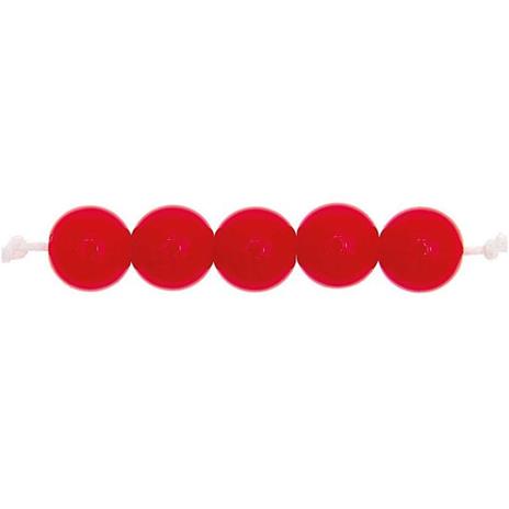 24 perle rotonde 10 mm - rosso - 2