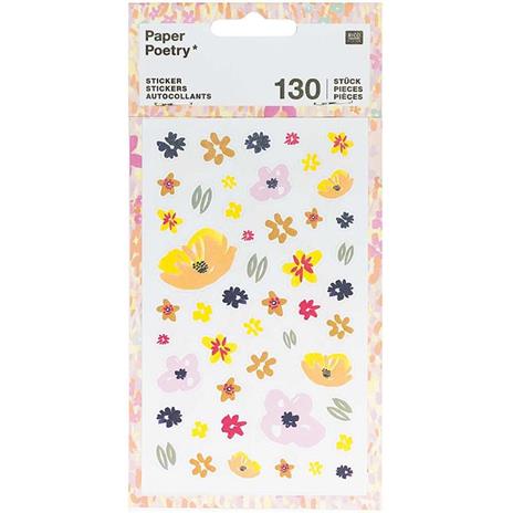 130 Adesivi di fiori - tono naturale - 2