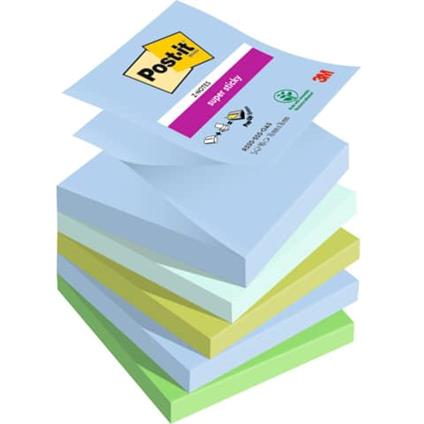 Ricariche di foglietti Post-it® Super Sticky Z-Notes Oasis – conf. 5 blocchetti 90 ff 76×76 mm – R330-5SS-OAS