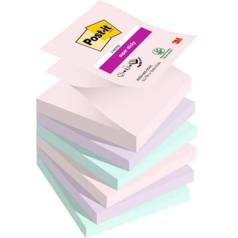 Ricariche di foglietti Post-it® Super Sticky Z-Notes Soulful – conf. 6 blocchetti 90 ff 76×76 mm R330-6SS-SOUL