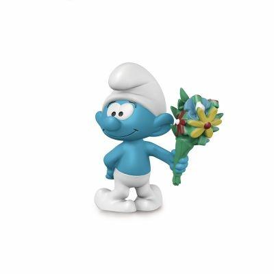 Puffo con Mazzo Di Fiori Schleich - 3