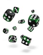 Oakie Doakie Dice D6 Dice 12 Mm Glow In The Dark - Biohazard (36) Oakie Doakie Dice