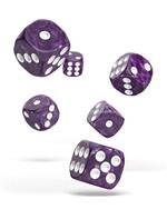 Oakie Doakie Dice D6 Dice 16 Mm Marble - Purple (12) Oakie Doakie Dice