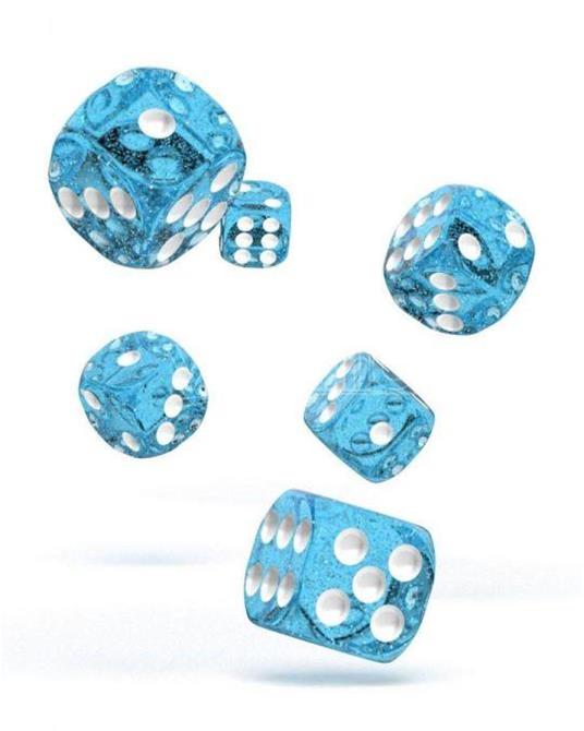 Oakie Doakie Dice D6 Dice 16 Mm Speckled - Light Blue (12) Oakie Doakie Dice