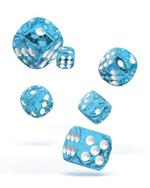 Oakie Doakie Dice D6 Dice 16 Mm Speckled - Light Blue (12) Oakie Doakie Dice