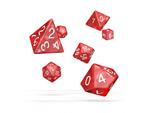 Oakie Doakie Dice RPG Set Marble - Red (7) Oakie Doakie Dice